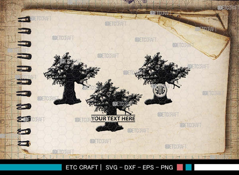 Baobab Monogram, Baobab Silhouette, Baobab SVG, Baobab Tree Svg, African Baobab Svg, Savanna Svg, African Safari Svg, SB00486 SVG ETC Craft 