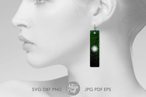 Bar earrings, Floral earrings, faux leather earrings SVG SVG Artisan Craft SVG 