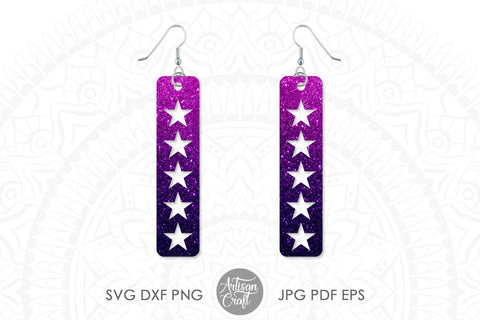 Bar earrings, SVG cut files, laser cut earrings SVG Artisan Craft SVG 