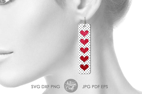 Bar earrings ,SVG cutting files, Bar Earring Template, Valentine SVG Artisan Craft SVG 
