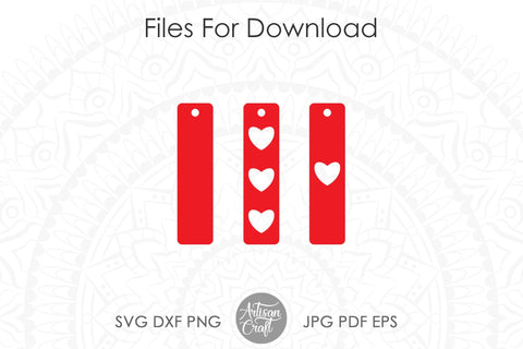 Bar earrings, SVG, Heart earrings SVG Artisan Craft SVG 