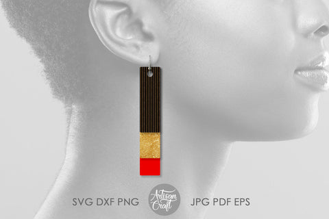 Bar earrings, SVG, Stacked earring template SVG Artisan Craft SVG 