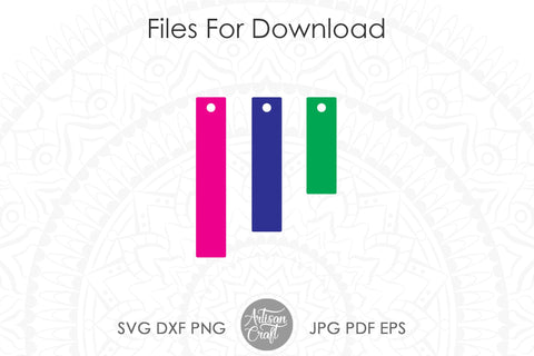 Bar earrings, SVG, Stacked earring template SVG Artisan Craft SVG 