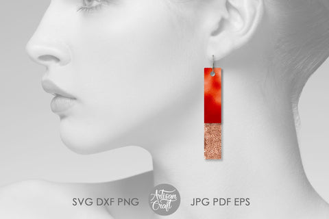 Bar earrings, SVG, Stacked earring template SVG Artisan Craft SVG 