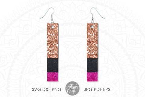 Bar earrings, SVG, Stacked earring template SVG Artisan Craft SVG 