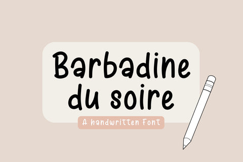 Barbadine Du Soire Font Cotton White Studio 