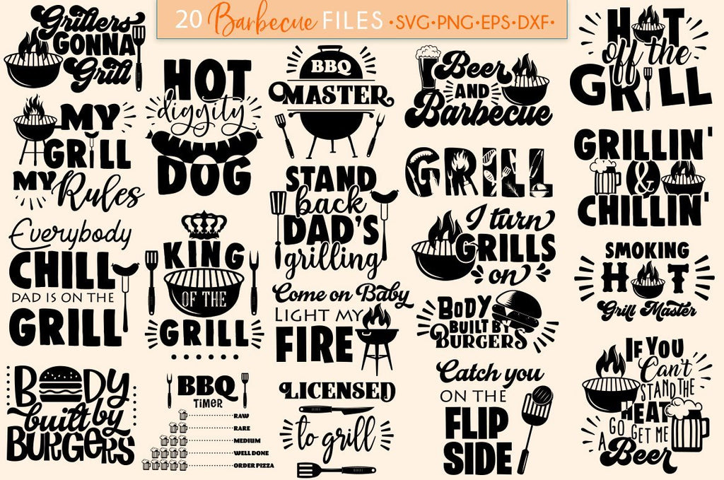 Barbecue BBQ Bundle SVG - So Fontsy