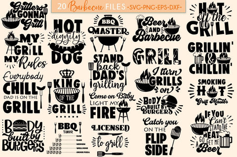 Barbecue BBQ Bundle SVG SVG Freeling Design House 