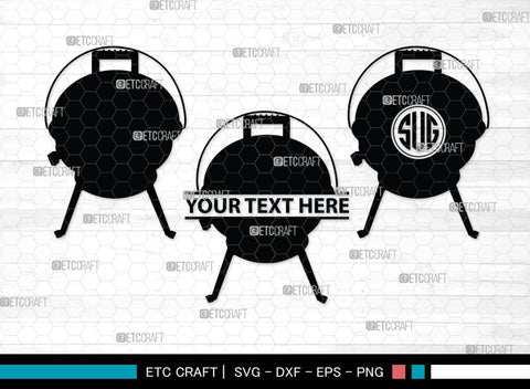 Barbecue Monogram, Barbecue Silhouette, Barbecue SVG, Bbq Svg, Grilled Sausage Svg, Sausage Svg, Barbecue Set Bundle, SB00163 SVG ETC Craft 