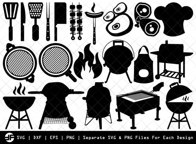 Barbecue SVG | BBQ SVG | Silhouette Bundle | SVG Cut File SVG ETC Craft 