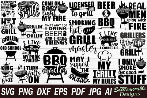 Barbecue SVG Bundle SVG SoMemorableDesigns 