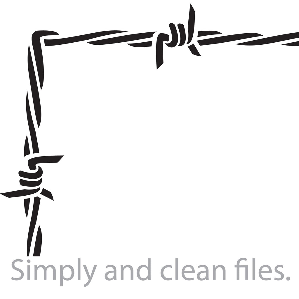 Barbed wire frame (border). Cut files for Cricut. Clip Art silhouettes ...