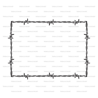 Barbed wire frame (border) SVG TribaliumArtSF 