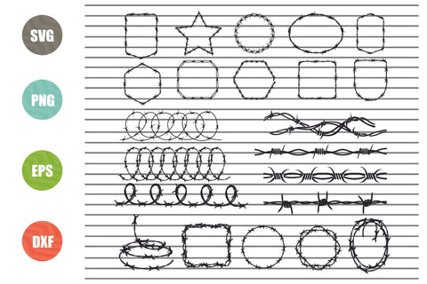 Barbed wire svg, Barbed svg, Barbed wire frame svg, Barbed wire svg, files for Cricut, Fence svg, Barbed wire border svg, Barbed wire cut Cricut SVG Artstoredigital 