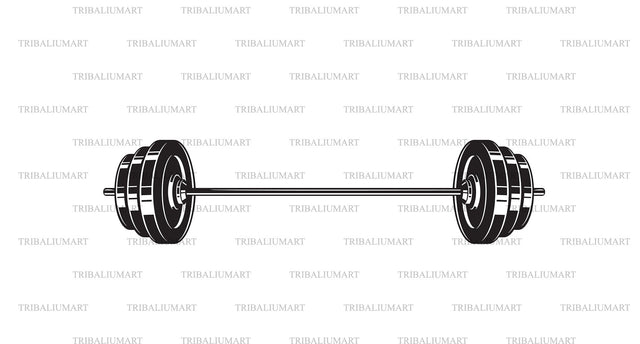 Barbell (weight or dumbbell) SVG TribaliumArtSF 