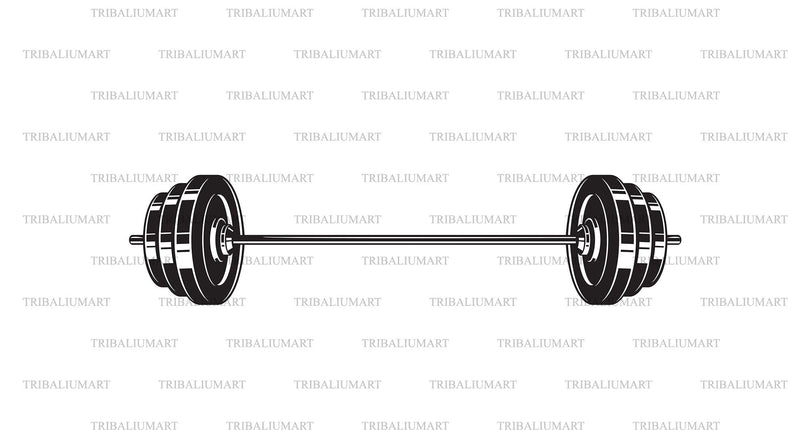 Barbell (weight or dumbbell) SVG TribaliumArtSF 