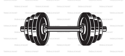 Barbell (weight or dumbbell) SVG TribaliumArtSF 