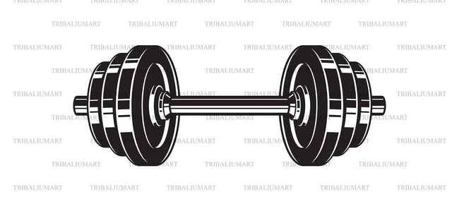 Barbell (weight or dumbbell) SVG TribaliumArtSF 