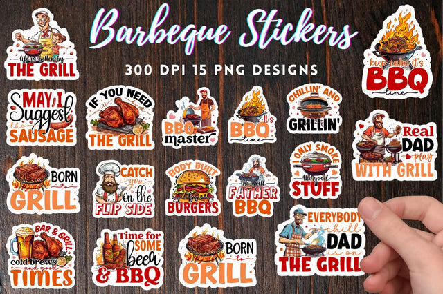 Barbeque Stickers Bundle Sublimation Regulrcrative 