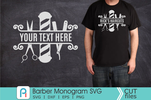 Barber Monogram Svg, Barber Svg, Barber Clip Art, Barber Dxf SVG Pinoyart Kreatib 
