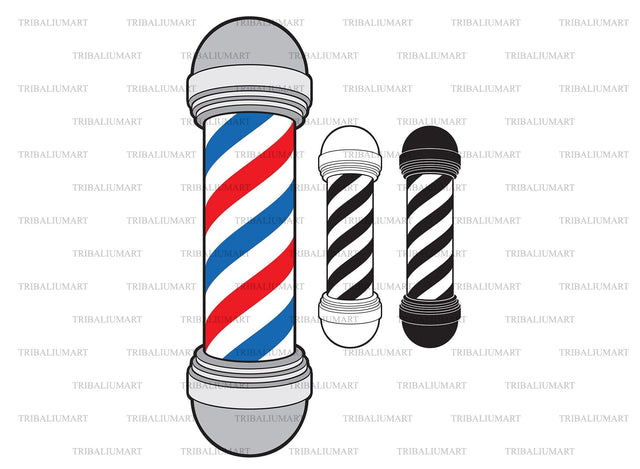 Barber pole. Barbershop Salon. SVG TribaliumArtSF 
