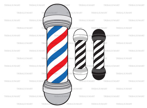 Barber pole. Barbershop Salon. SVG TribaliumArtSF 