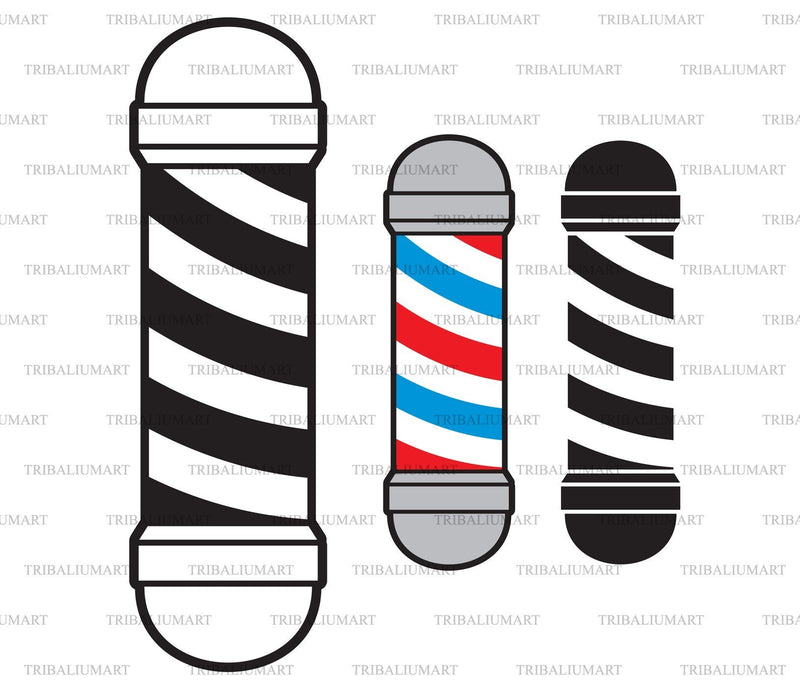 Barber pole. Barbershop Salon SVG TribaliumArtSF 