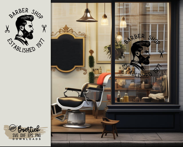 Barber shop logo, SVG file SVG Boertiek 