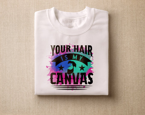 Barber Sublimation Designs Bundle, 6 Designs, Barber PNG Files, Barber Quotes PNG, Barber Shirt PNG, Your Hair Is My Canvas PNG Sublimation HappyDesignStudio 