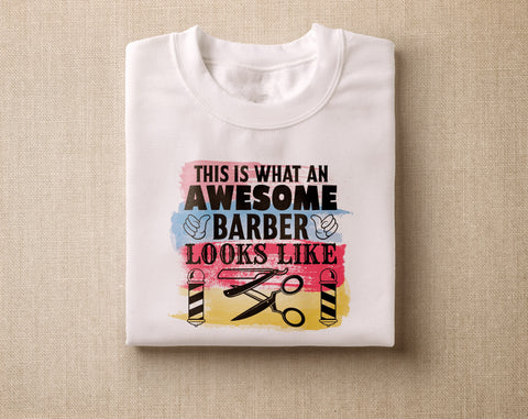 Barber Sublimation Designs Bundle, 6 Designs, Barber PNG Files, Barber Quotes PNG, Barber Shirt PNG, Your Hair Is My Canvas PNG Sublimation HappyDesignStudio 