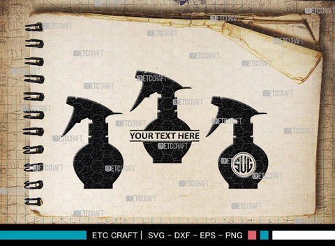 Barber Tool Monogram, Barber Tool Silhouette, Barber Tool SVG, Razor Svg, Barber Shop Svg, Hairdresser Svg, Barber Tool Bundle, SB00180 SVG ETC Craft 