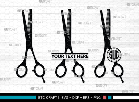Barber Tool Monogram, Barber Tool Silhouette, Barber Tool SVG, Razor Svg, Barber Shop Svg, Hairdresser Svg, Barber Tool Bundle, SB00180 SVG ETC Craft 