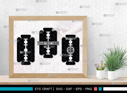 Barber Tool Monogram, Barber Tool Silhouette, Barber Tool SVG, Razor Svg, Barber Shop Svg, Hairdresser Svg, Barber Tool Bundle, SB00180 SVG ETC Craft 