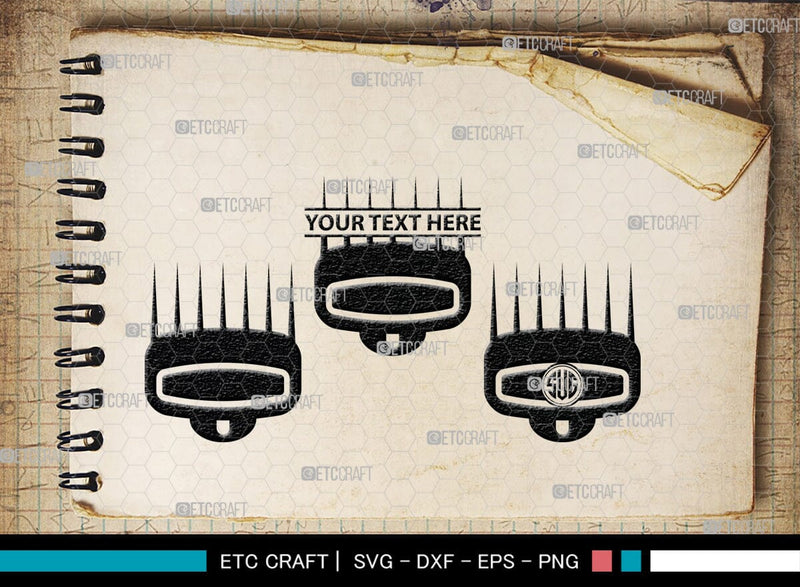 Barber Tool Monogram, Barber Tool Silhouette, Barber Tool SVG, Razor ...