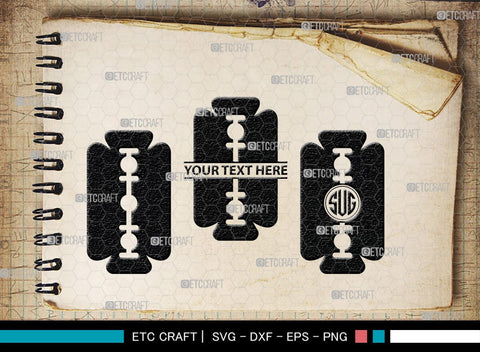 Barber Tool Monogram, Barber Tool Silhouette, Barber Tool SVG, Razor Svg, Barber Shop Svg, Hairdresser Svg, Barber Tool Bundle, SB00180 SVG ETC Craft 