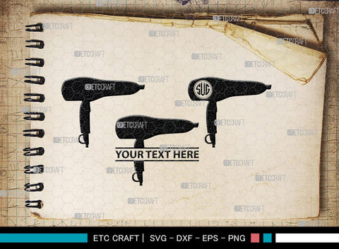 Barber Tool Monogram, Barber Tool Silhouette, Barber Tool SVG, Razor Svg, Barber Shop Svg, Hairdresser Svg, Barber Tool Bundle, SB00180 SVG ETC Craft 