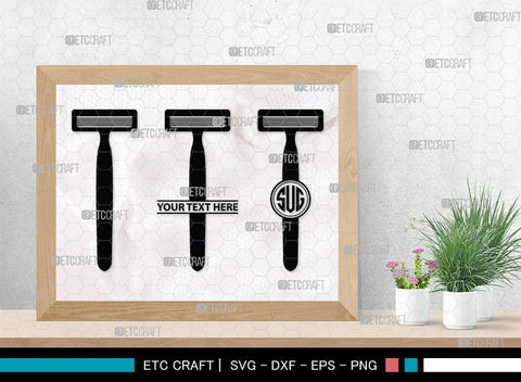 Barber Tool Monogram, Barber Tool Silhouette, Barber Tool SVG, Razor Svg, Barber Shop Svg, Hairdresser Svg, Barber Tool Bundle, SB00180 SVG ETC Craft 