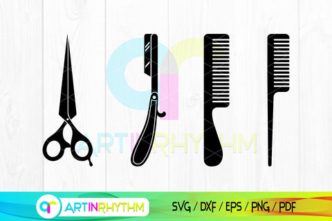 Barber Tools Svg, Hairdresser Tools Svg, Comb Svg SVG Artinrhythm shop 