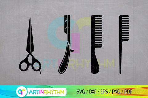 Barber Tools Svg, Hairdresser Tools Svg, Comb Svg SVG Artinrhythm shop 
