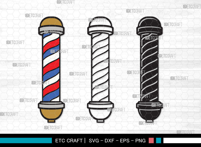 Barbers Pole Clipart SVG | Barber Svg | Barbershop Svg | Barber Light Svg | Salon Svg | Barbers Pole Clipart SVG ETC Craft 