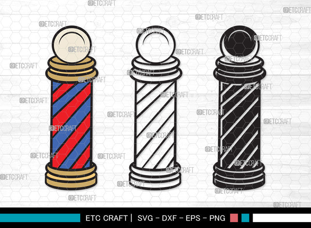 Barbers Pole Clipart SVG | Barber Svg | Barbershop Svg | Barber Light Svg | Salon Svg | Barbers Pole Clipart SVG ETC Craft 