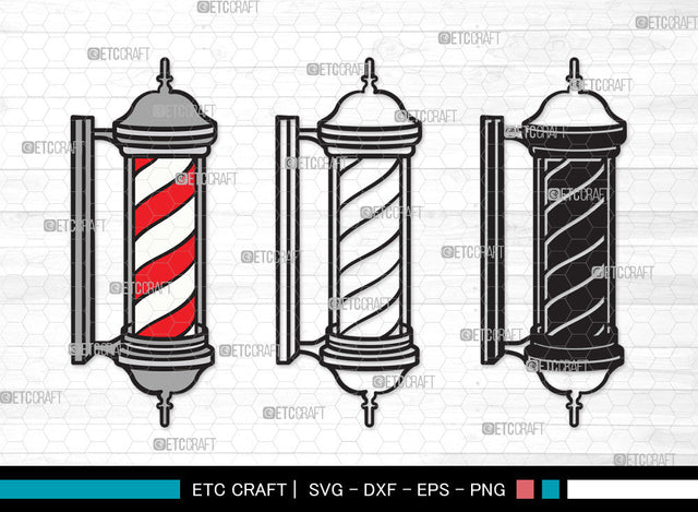 Barbers Pole Clipart SVG | Barber Svg | Barbershop Svg | Barber Light Svg | Salon Svg | Barbers Pole Clipart SVG ETC Craft 
