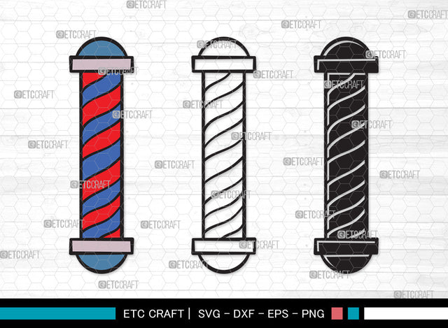 Barbers Pole Clipart SVG | Barber Svg | Barbershop Svg | Barber Light Svg | Salon Svg | Barbers Pole Clipart SVG ETC Craft 