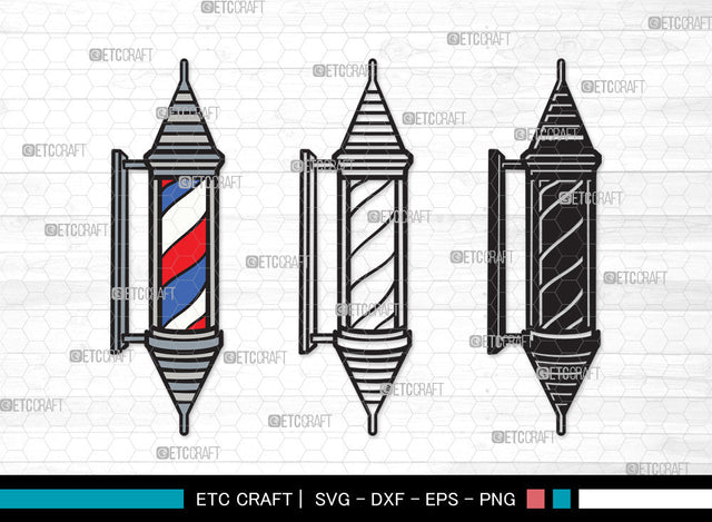 Barbers Pole Clipart SVG | Barber Svg | Barbershop Svg | Barber Light Svg | Salon Svg | Barbers Pole Clipart SVG ETC Craft 