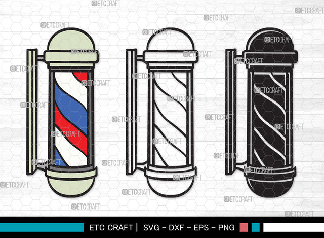 Barbers Pole Clipart SVG | Barber Svg | Barbershop Svg | Barber Light Svg | Salon Svg | Barbers Pole Clipart SVG ETC Craft 