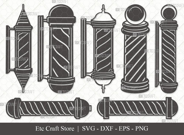 Barbers Pole Clipart SVG Cut File | Barber Svg | Barbershop Svg | Barber Light Svg | Salon Svg | Barbers Pole Svg Bundle SVG ETC Craft 