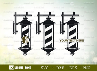 Barbers Pole Monogram SVG Cut File, Barber Light Svg, Hairdresser Svg, Barbershop Salon Svg, Barber Pole Icon Svg, Hair Svg, Barbering Svg, SVG Unique Zone 