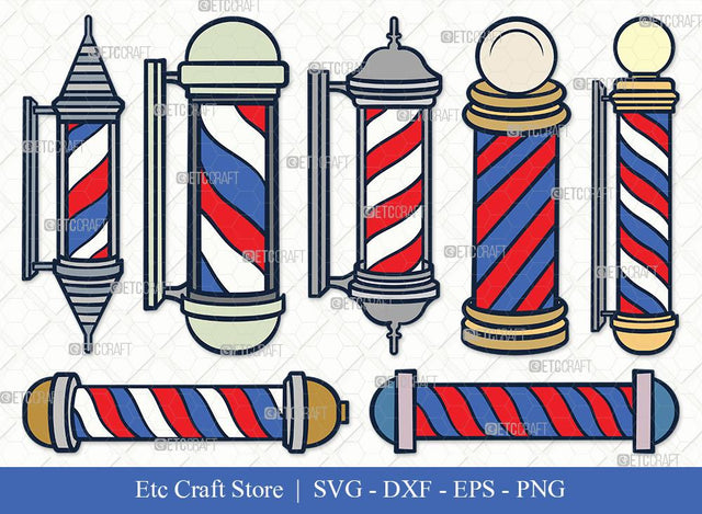 Barbers Pole Silhouette SVG Cut File | Barber Svg | Barbershop Svg | Barber Light Svg | Salon Svg | Barbers Pole Svg Bundle SVG ETC Craft 