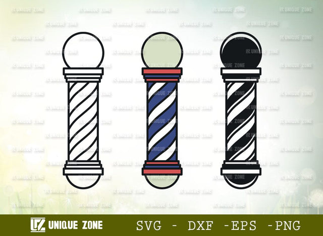 Barbers Pole SVG Cut File, Barber Light Svg, Hairdresser Svg, Barbershop Salon Svg, Barber Pole Icon Svg, Hair Svg, Barbering Svg, SVG Unique Zone 