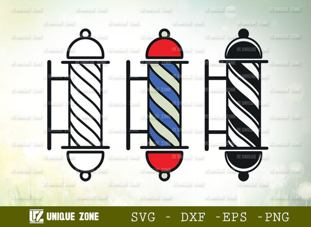 Barbers Pole SVG Cut File, Barber Light Svg, Hairdresser Svg, Barbershop Salon Svg, Barber Pole Icon Svg, Hair Svg, Barbering Svg, SVG Unique Zone 